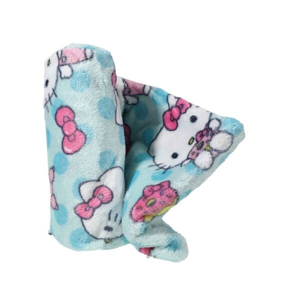 NEW! Hello Kitty Striped Silk Touch Blanket 40in x 50in Style B - Picture 1 of 4